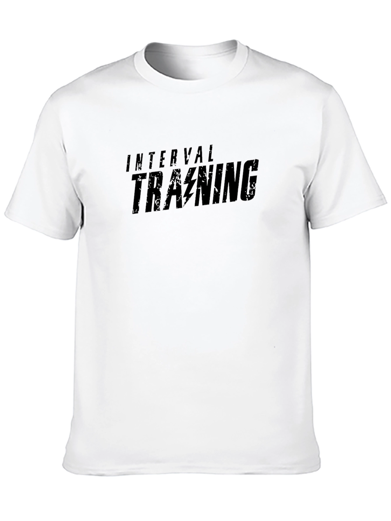 Interval Training Black T-Shirt - Gym Workout Apparel