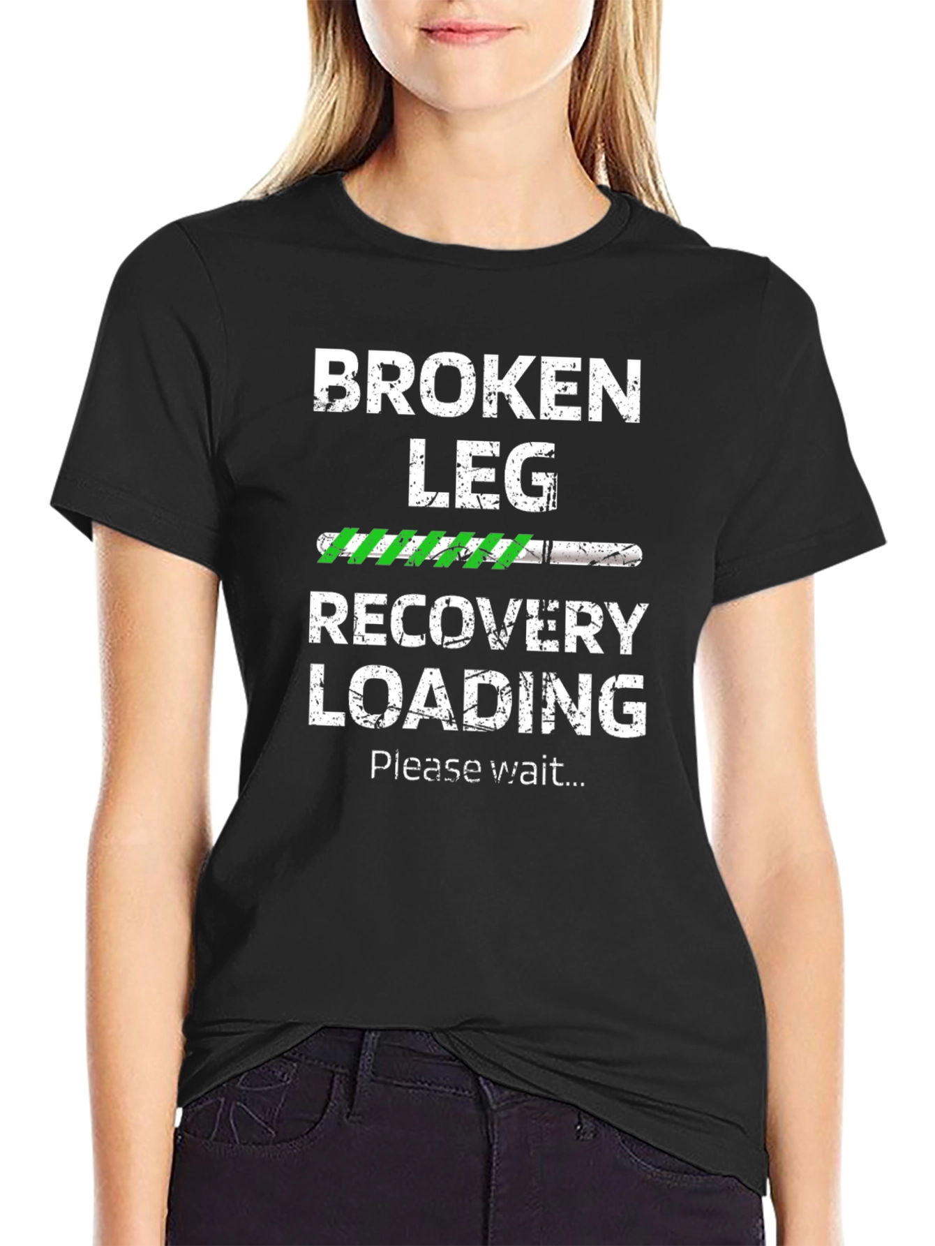 Broken Leg Recovery Loading T-Shirt