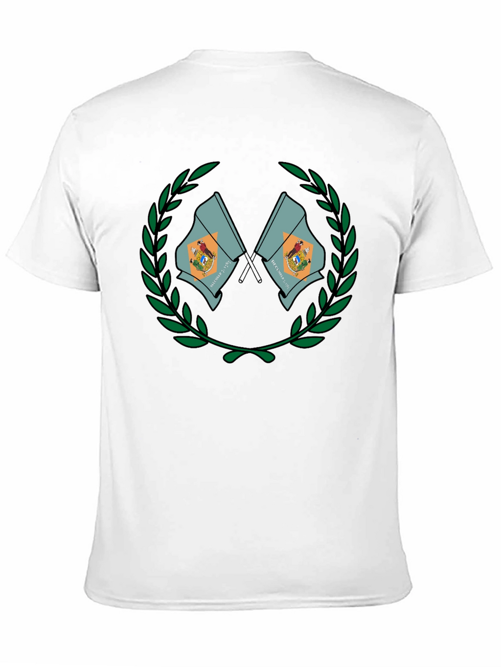 Delaware State Flag Emblem Black T-Shirt