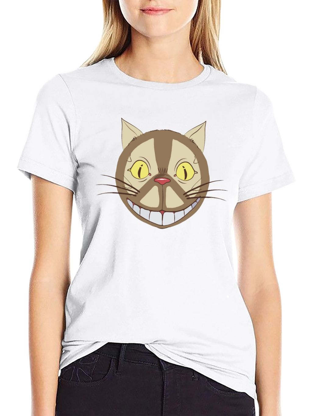 Cheshire Cat Graphic Tee - Classic Cartoon Style