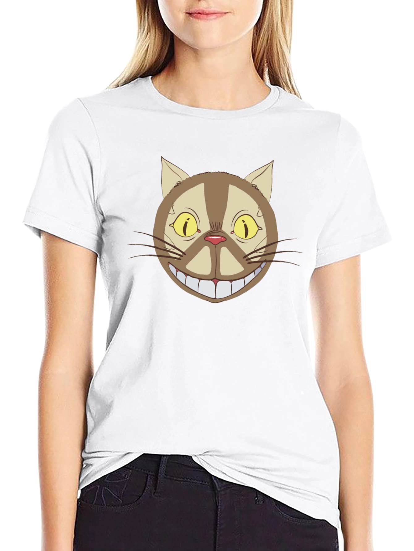 Cheshire Cat Graphic Tee - Classic Cartoon Style