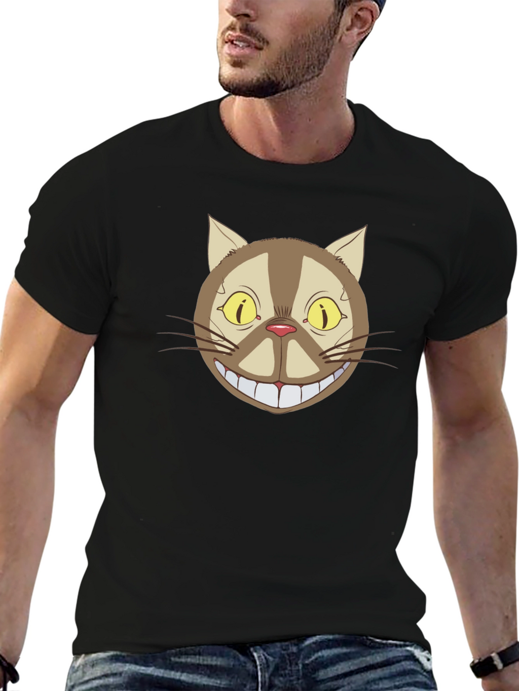 Cheshire Cat Graphic Tee - Classic Cartoon Style