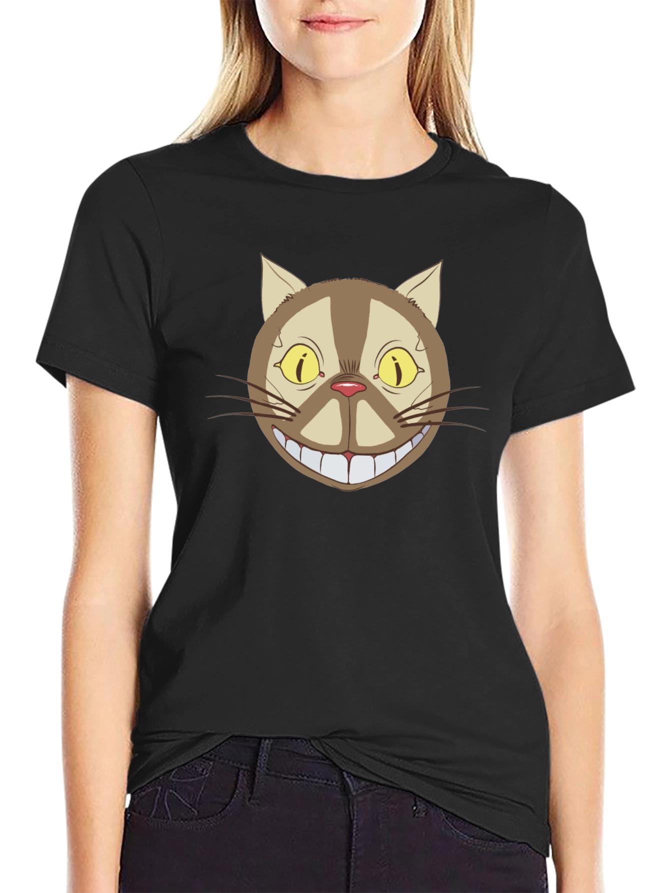 Cheshire Cat Graphic Tee - Classic Cartoon Style