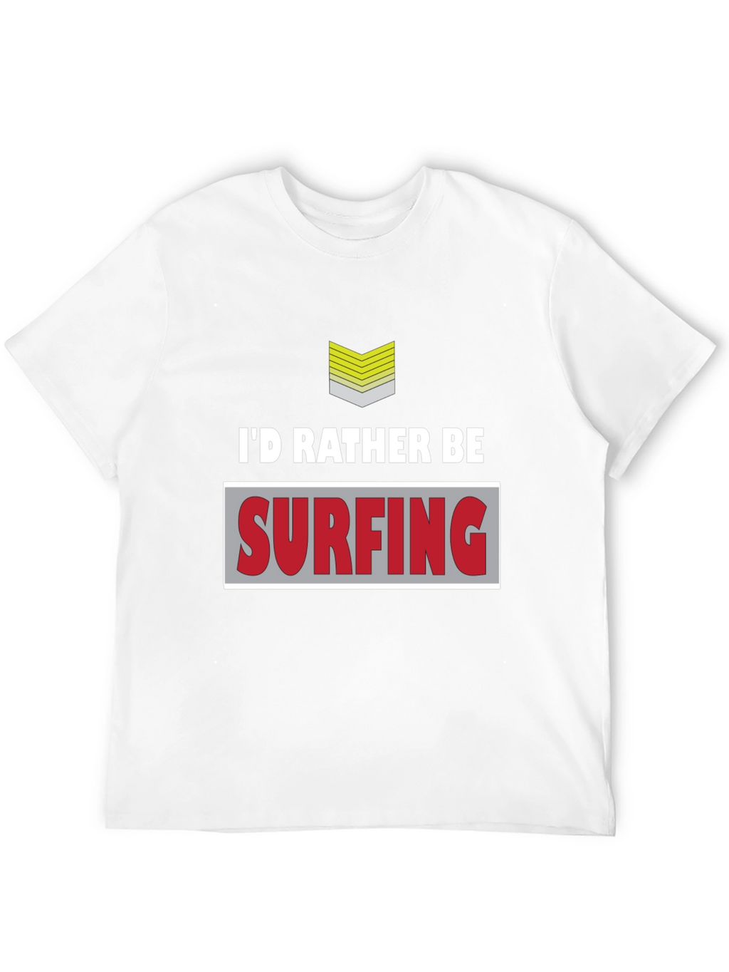 Id Rather Be Surfing Mens Black Graphic T-Shirt