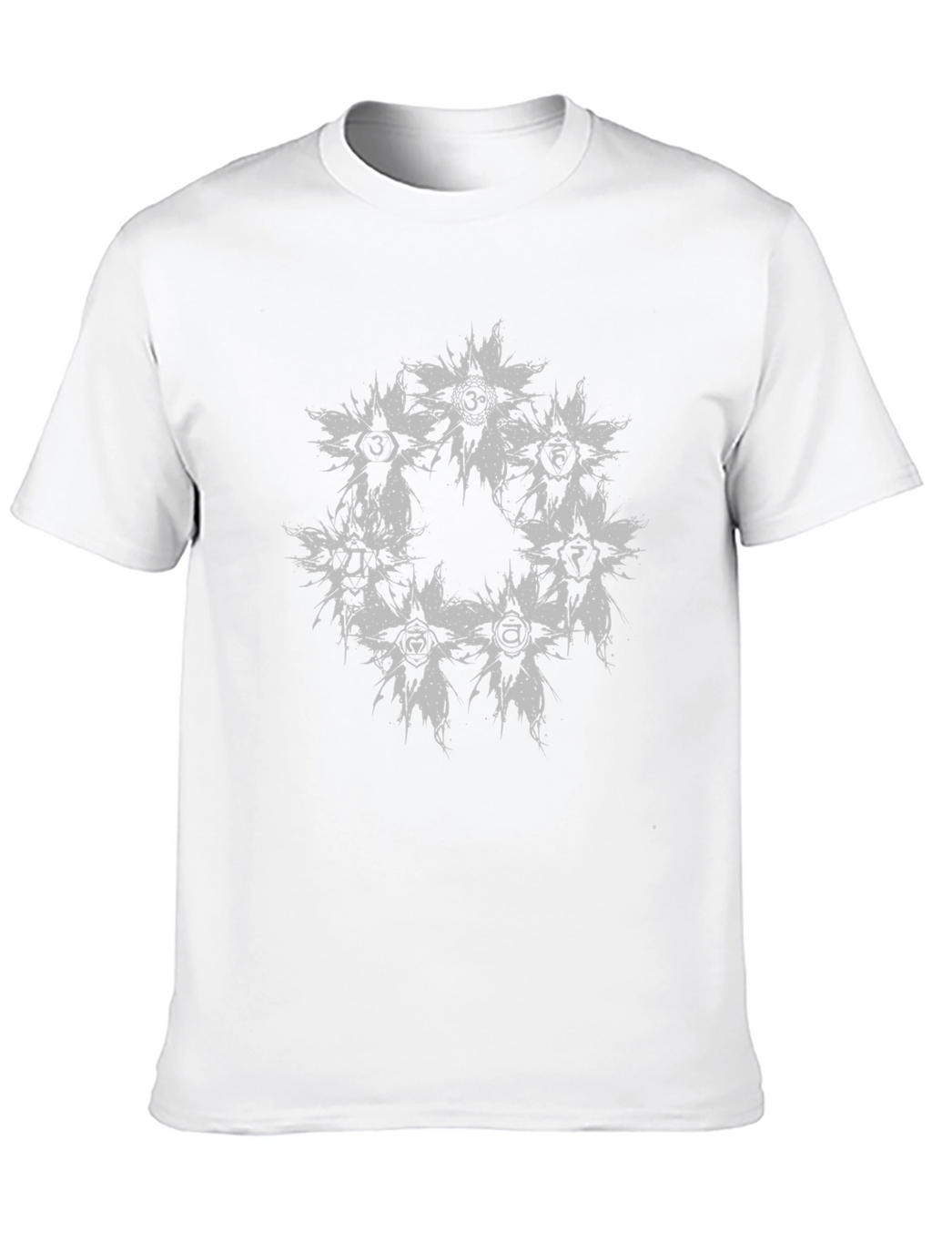 Black T-Shirt with Spiritual Symbol Graphic