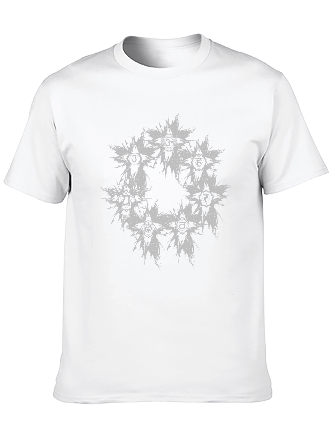 Black T-Shirt with Spiritual Symbol Graphic