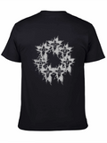 Black T-Shirt with Spiritual Symbol Graphic