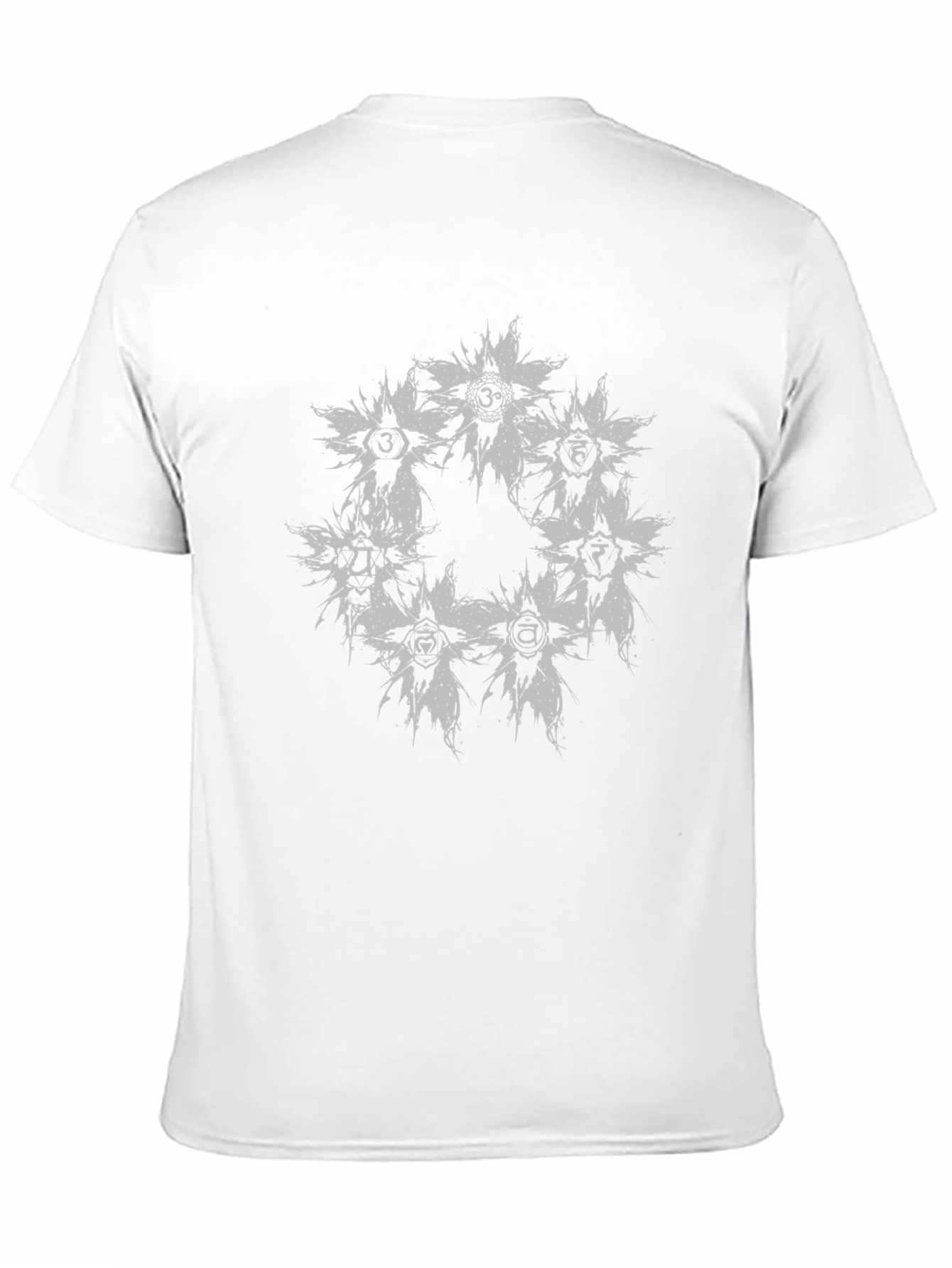Black T-Shirt with Spiritual Symbol Graphic