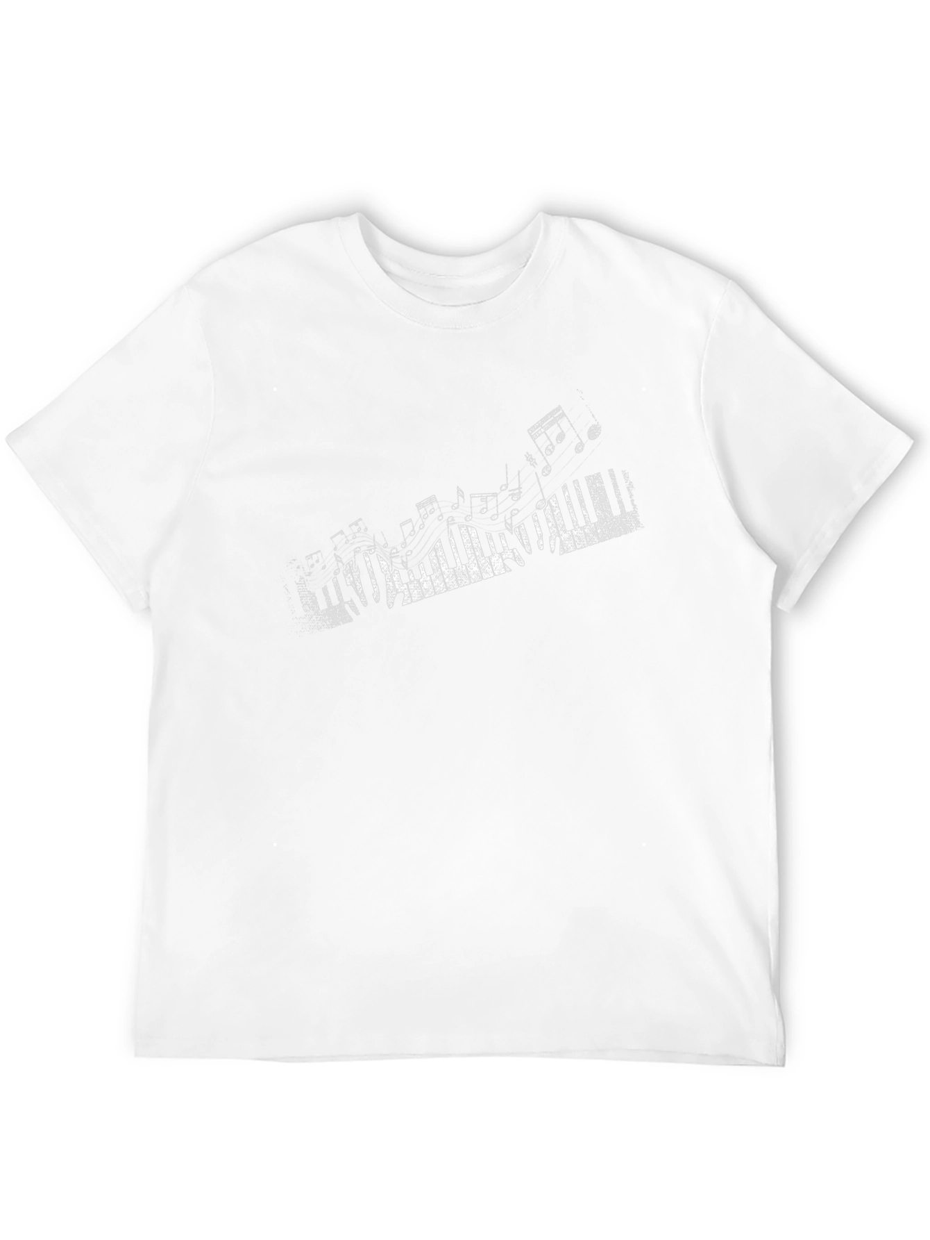 Piano Keys Graphic Print Black T-Shirt