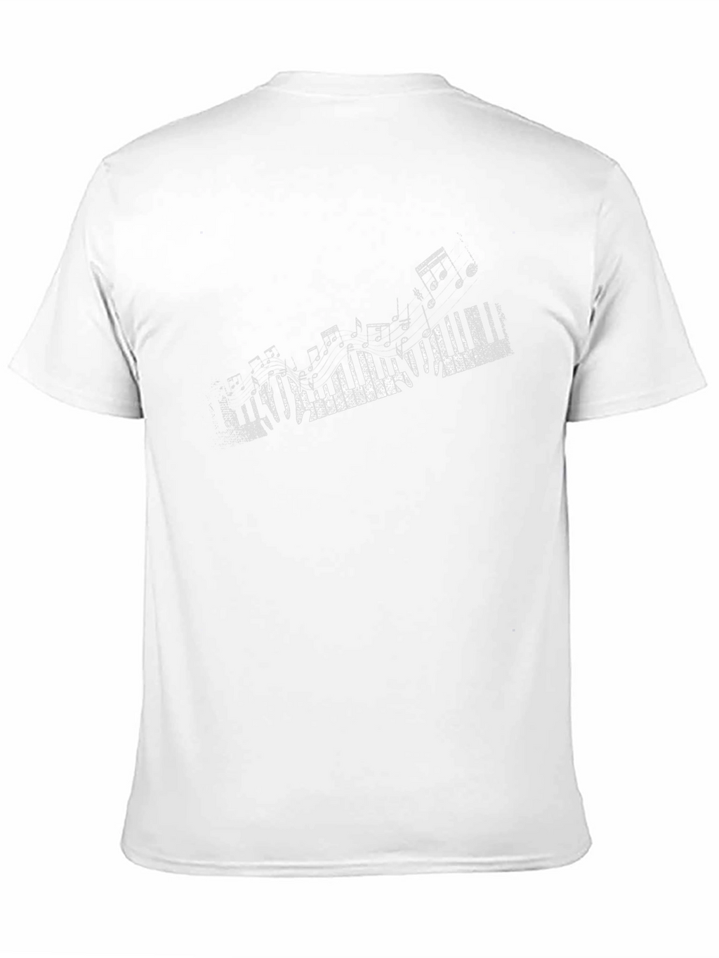 Piano Keys Graphic Print Black T-Shirt