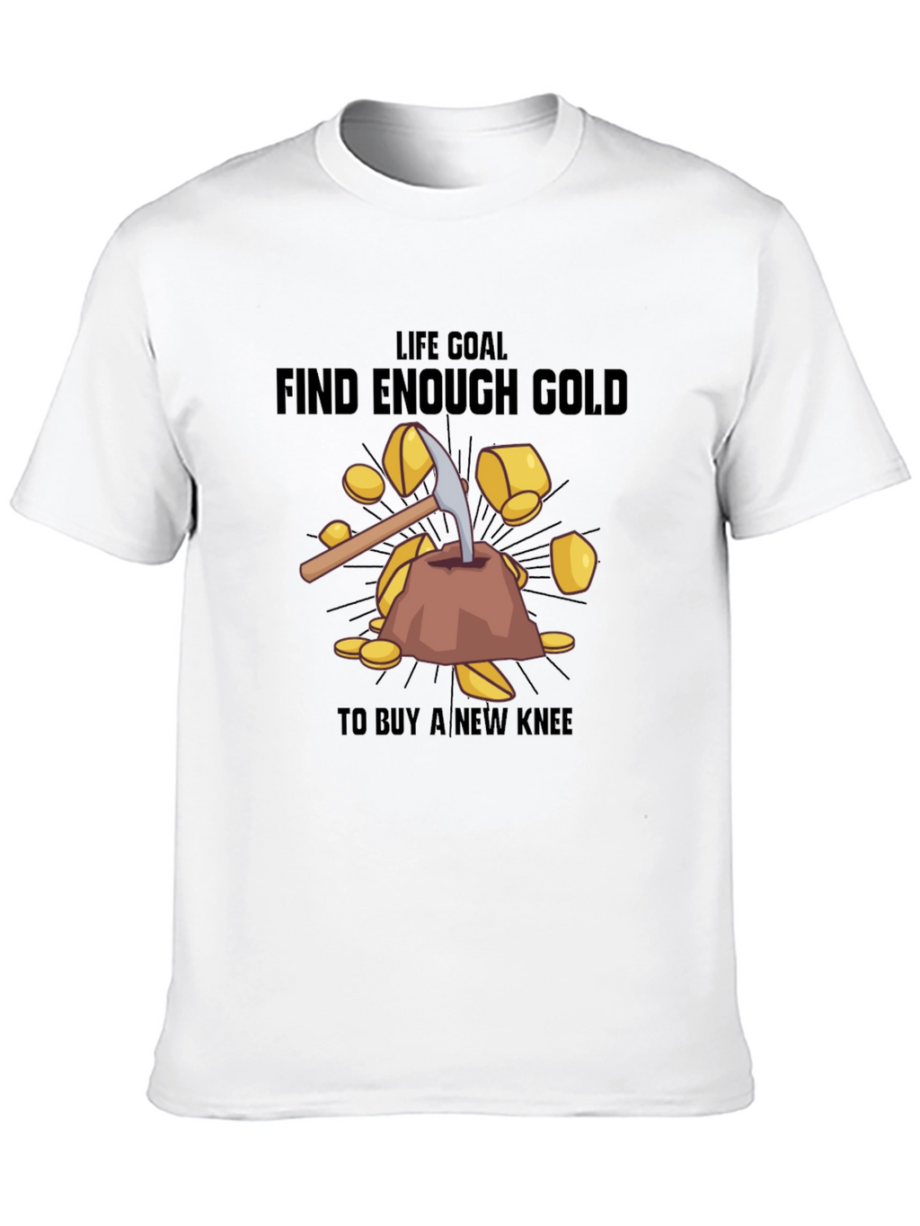 Find Enough Gold Black T-Shirt
