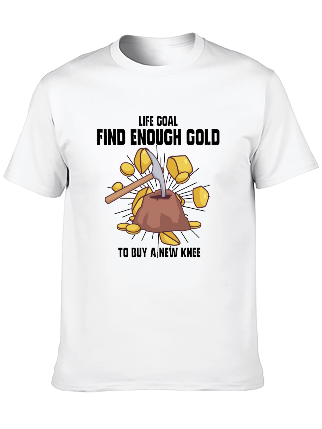 Find Enough Gold Black T-Shirt