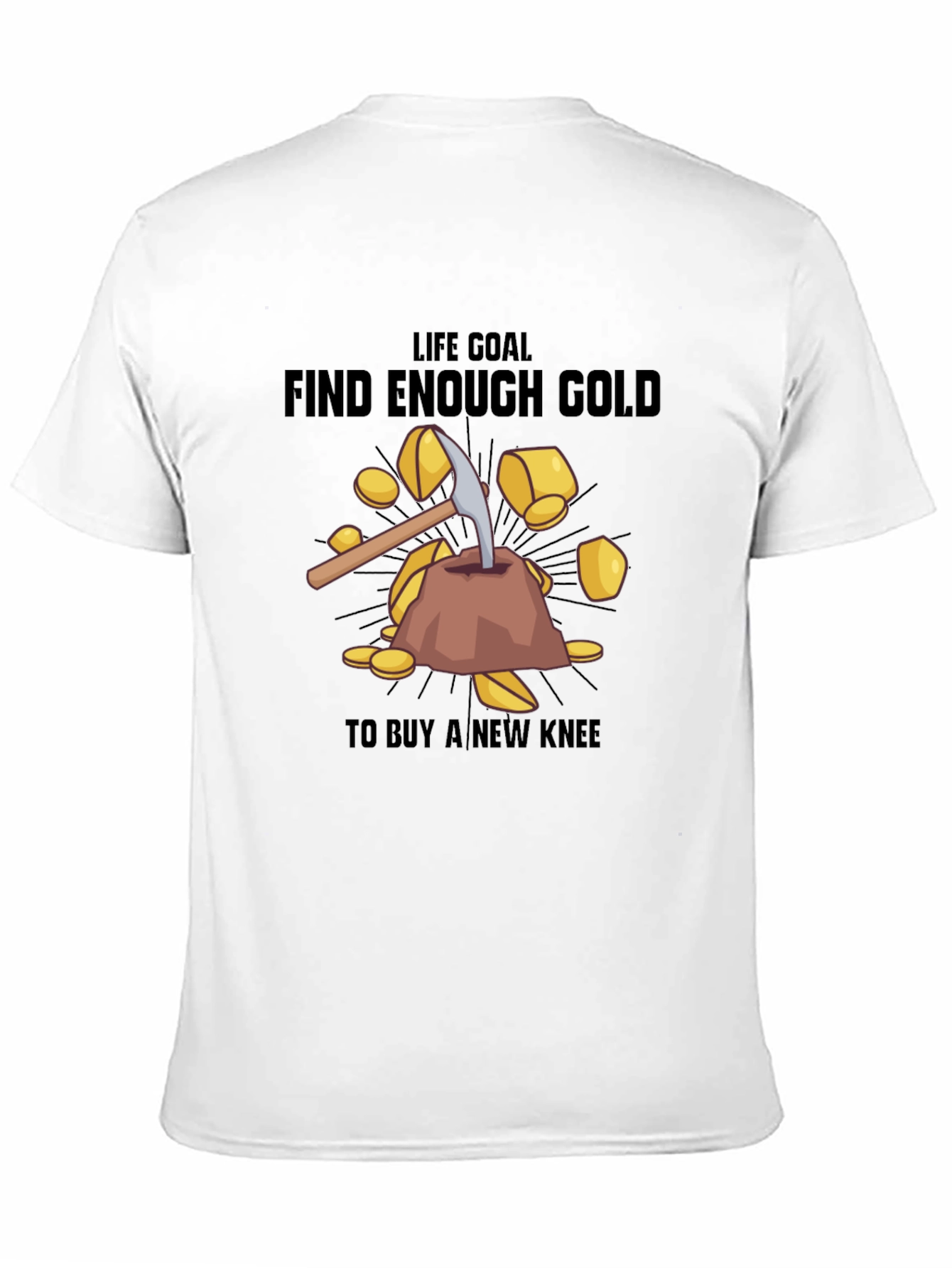 Find Enough Gold Black T-Shirt