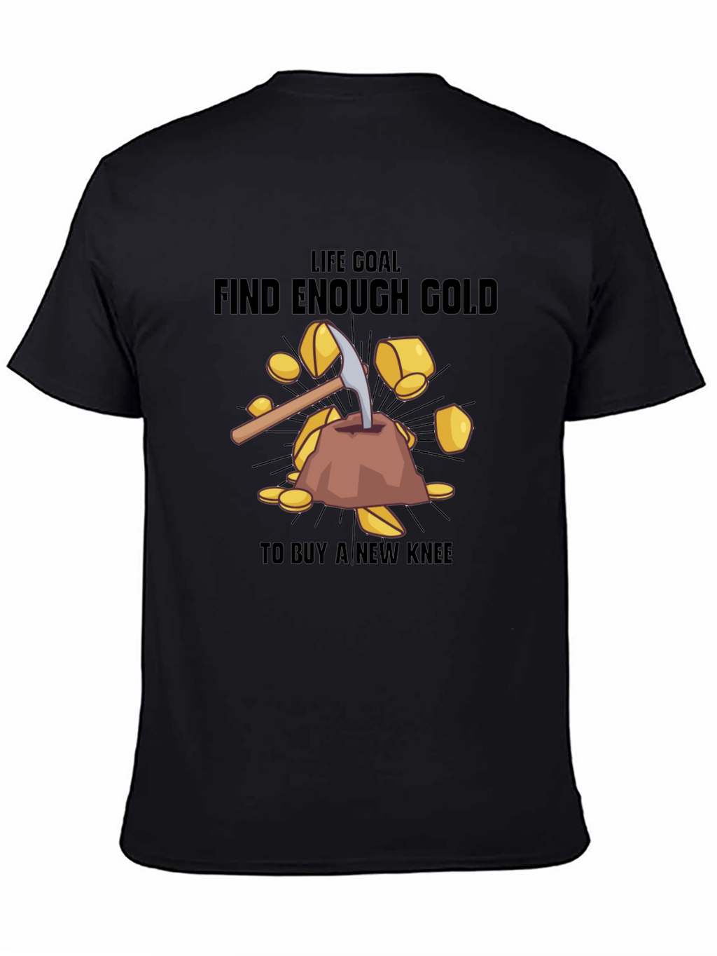Find Enough Gold Black T-Shirt