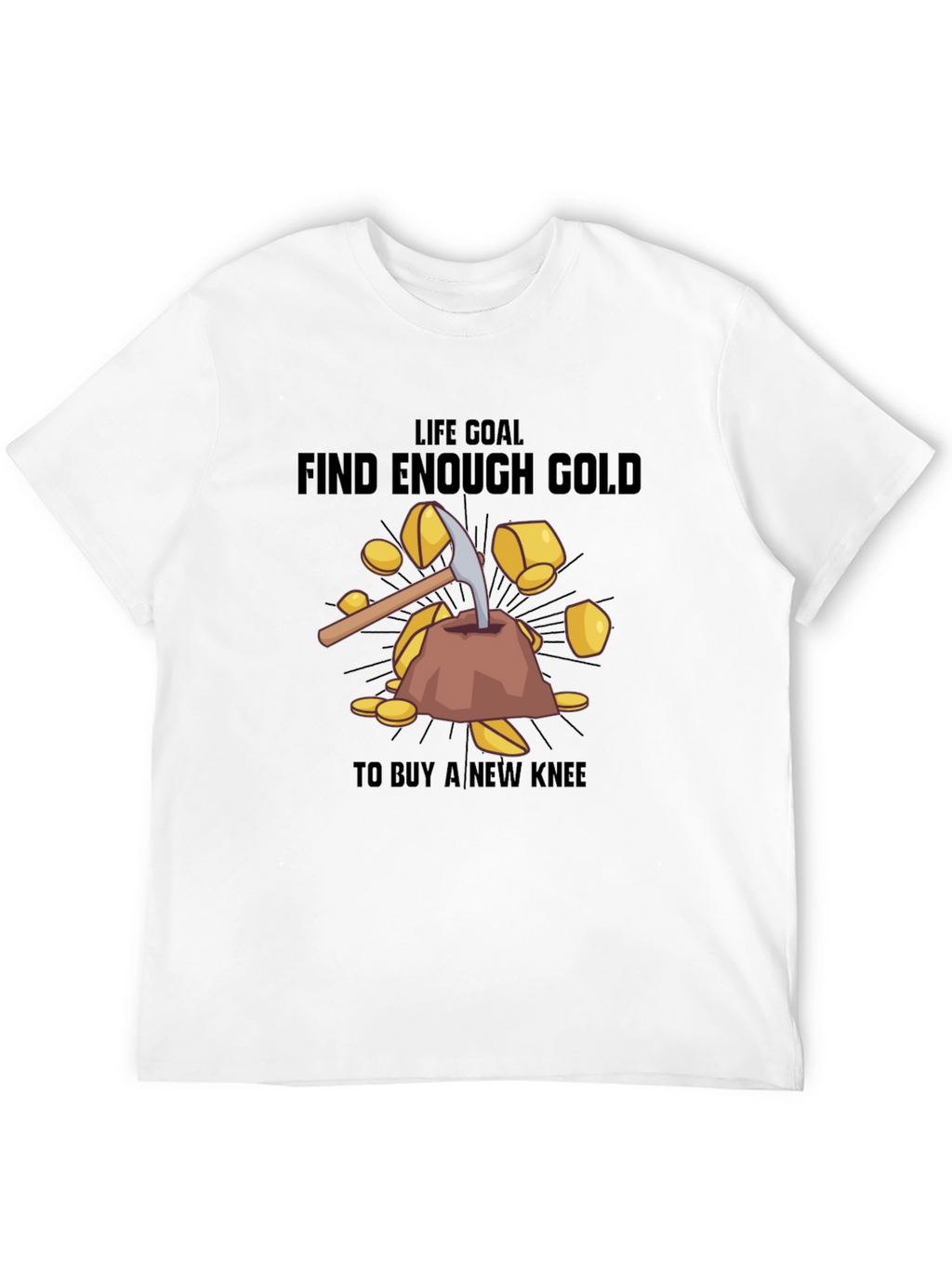 Find Enough Gold Black T-Shirt