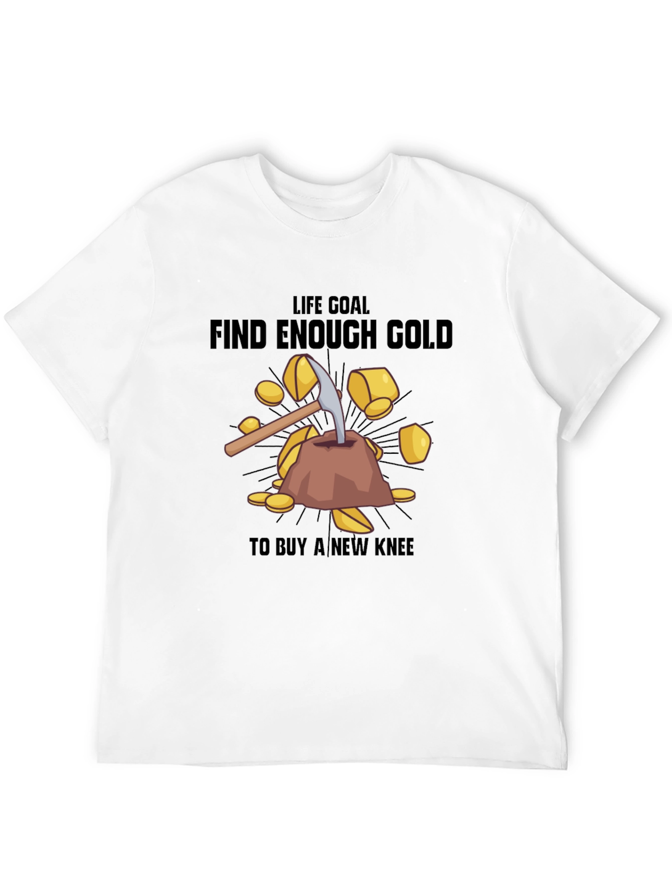 Find Enough Gold Black T-Shirt