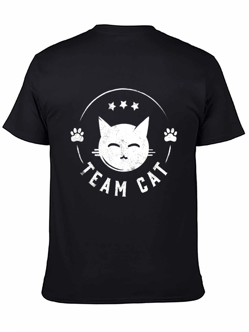 Team Cat Black T-Shirt - Cute Cat Graphic Tee