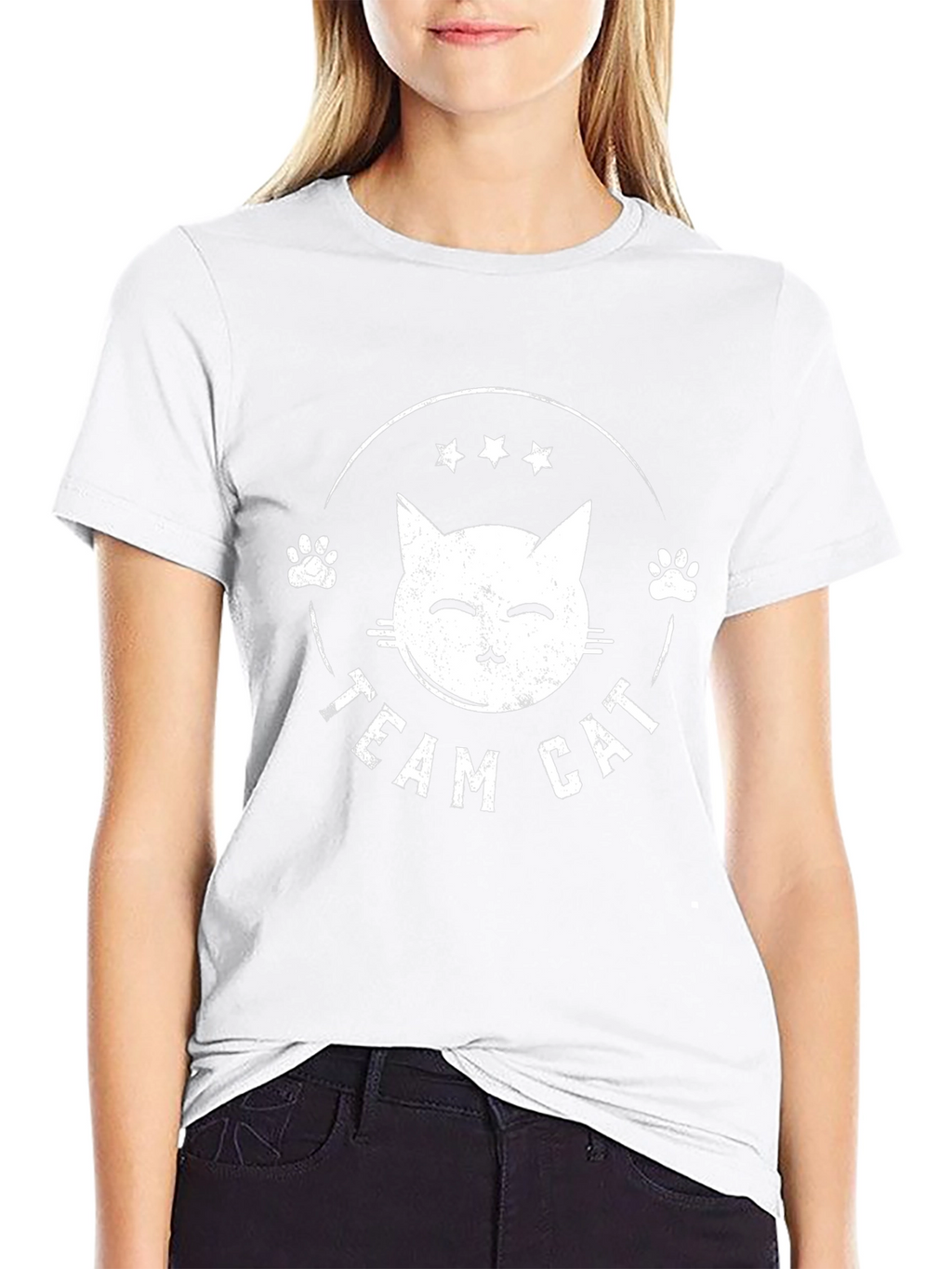 Team Cat Black T-Shirt - Cute Cat Graphic Tee