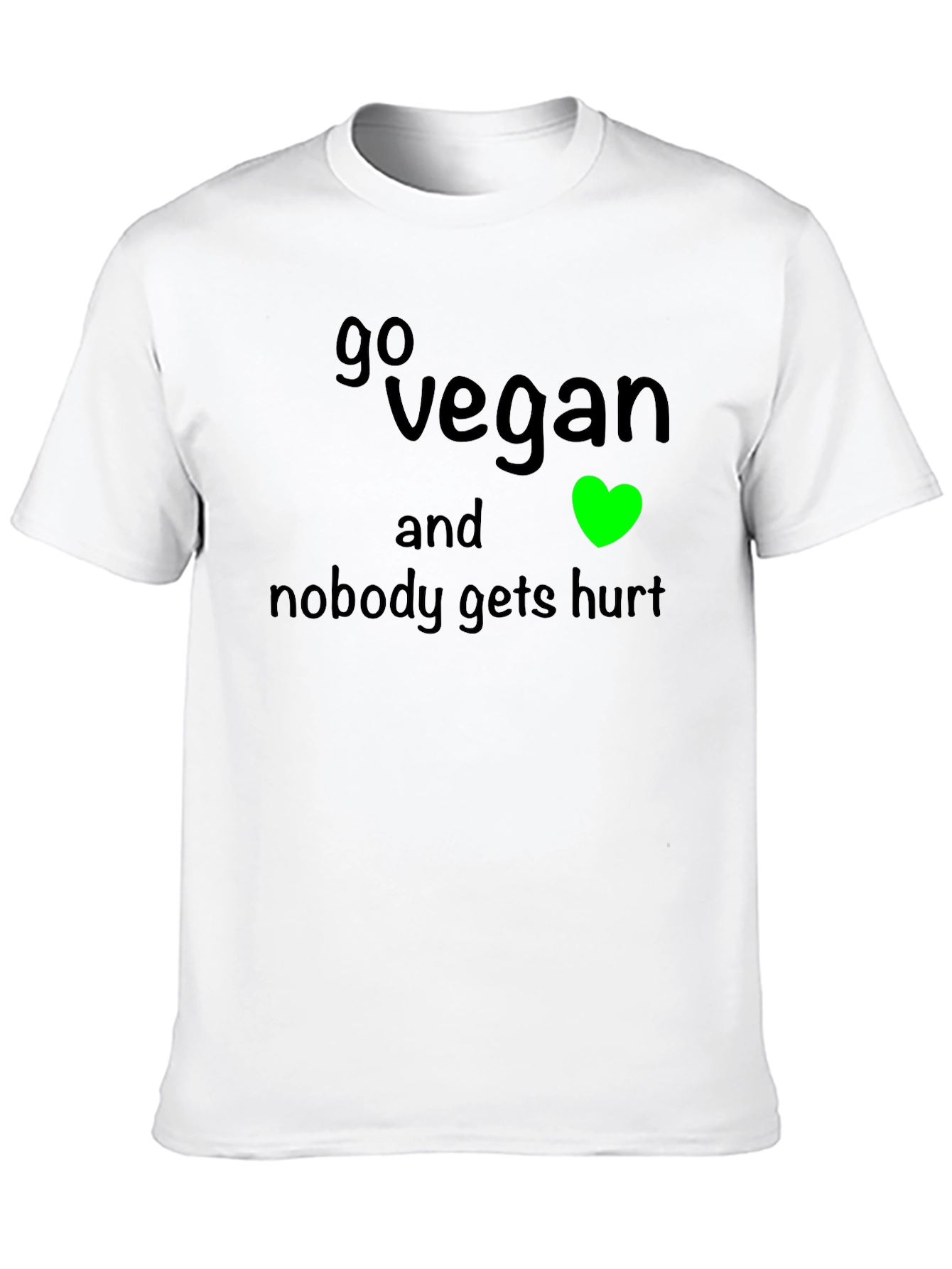 Go Vegan T-Shirt: Nobody Gets Hurt Tee