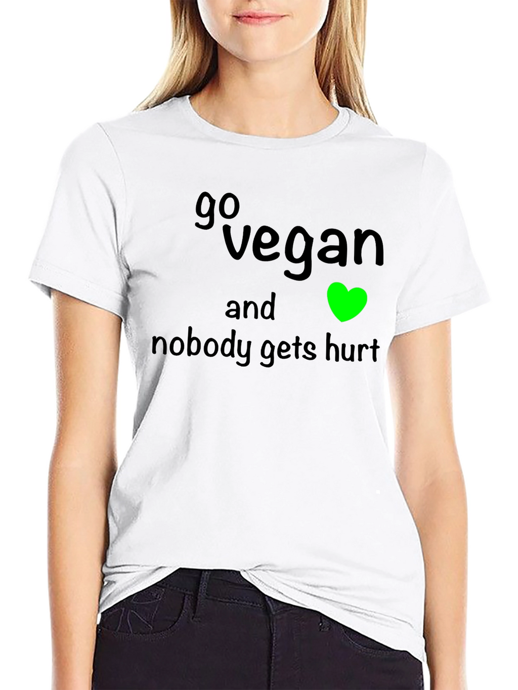 Go Vegan T-Shirt: Nobody Gets Hurt Tee