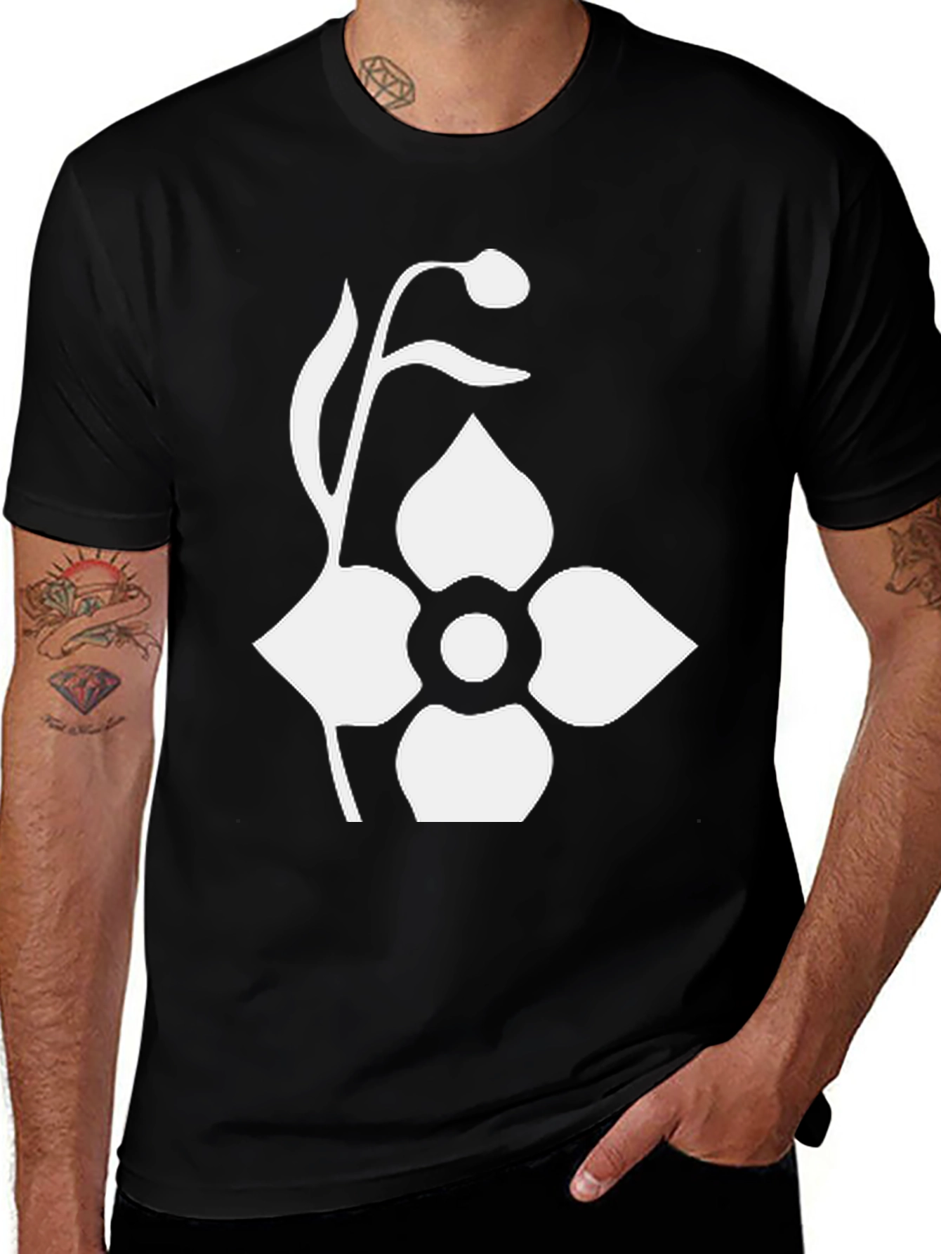 Minimalist Flower Graphic T-Shirt