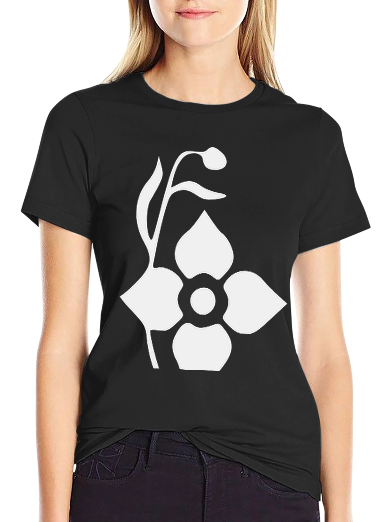 Minimalist Flower Graphic T-Shirt