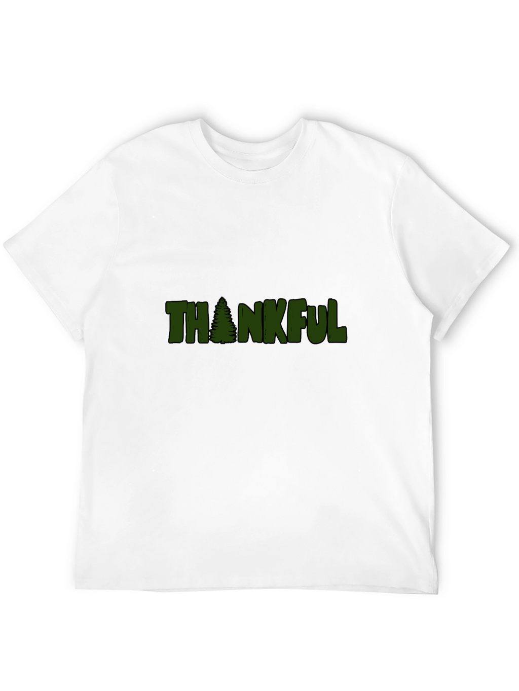 Thankful Tree Graphic Tee - Black Cotton T-Shirt