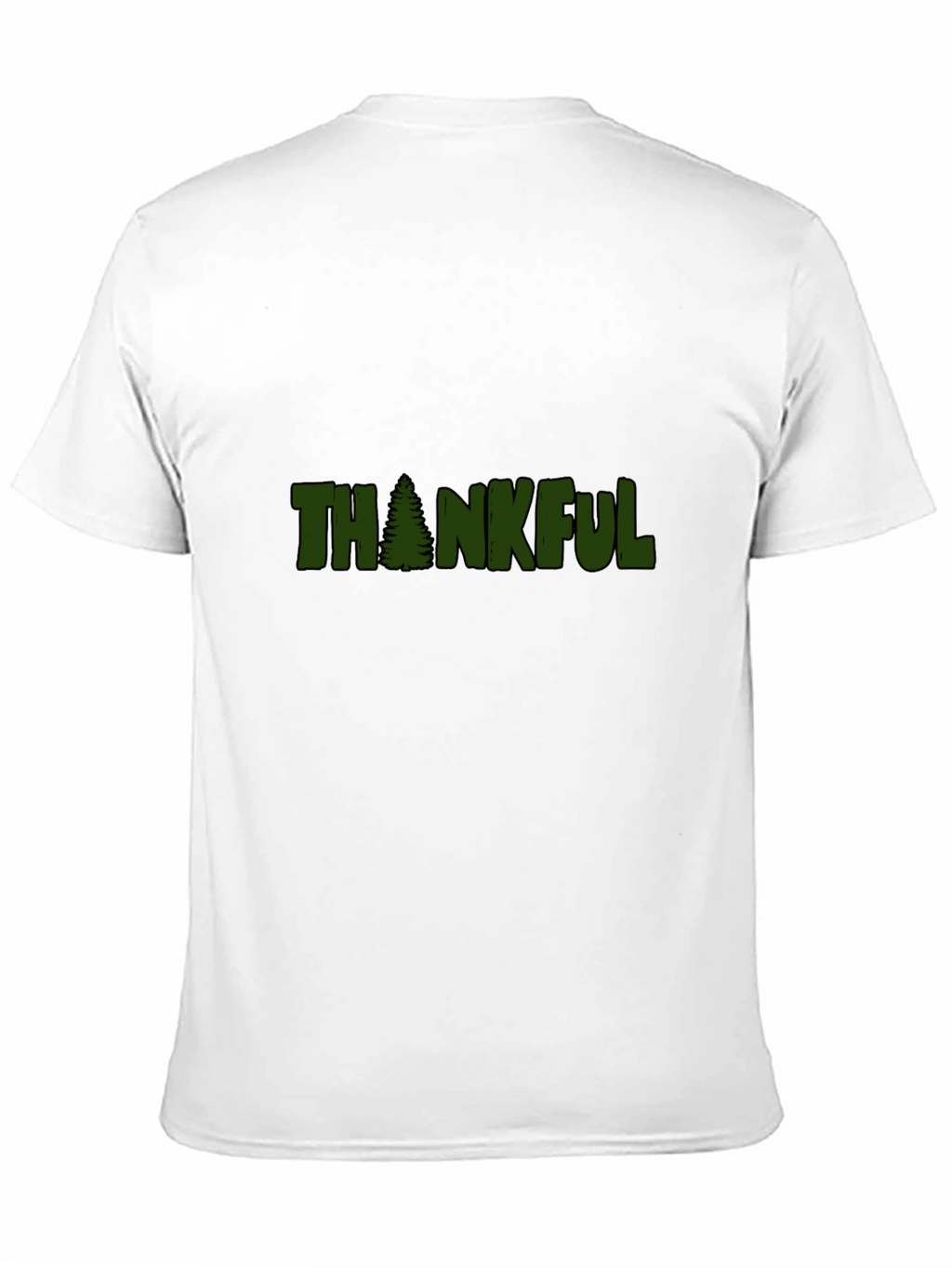 Thankful Tree Graphic Tee - Black Cotton T-Shirt