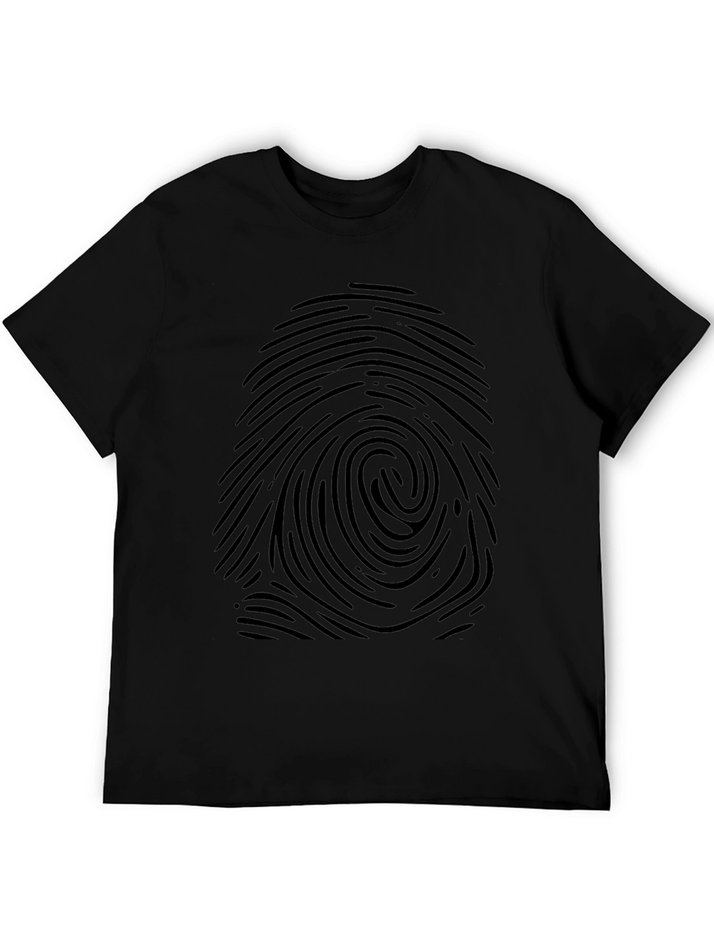 Fingerprint Graphic Tee - Modern Black T-Shirt