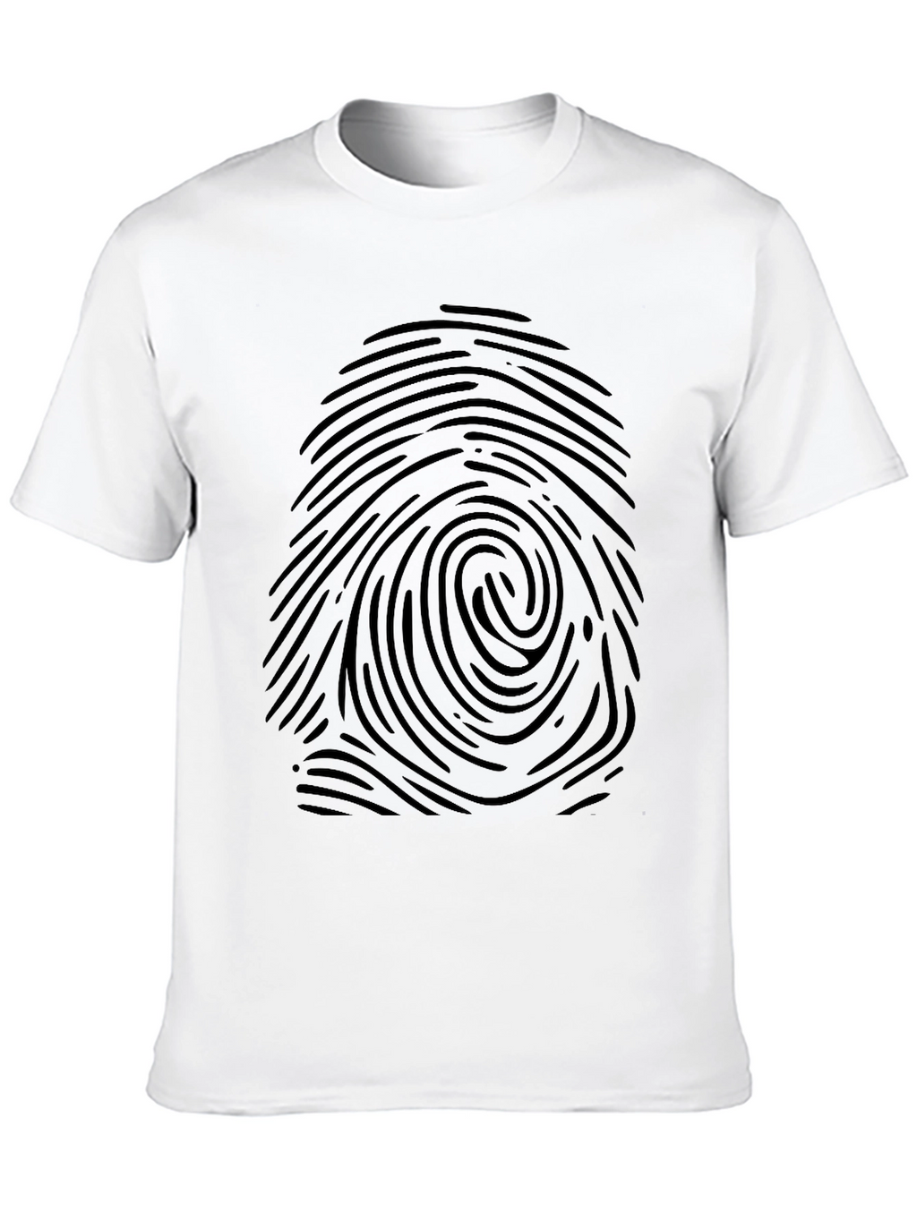 Fingerprint Graphic Tee - Modern Black T-Shirt