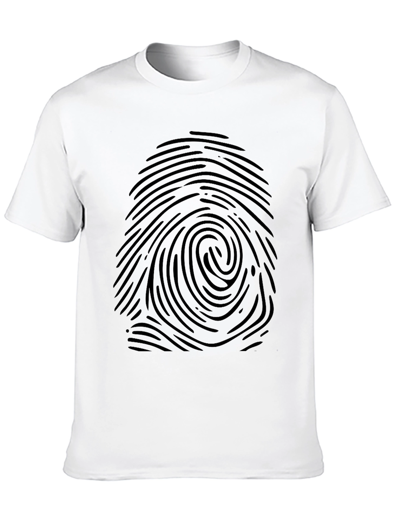 Fingerprint Graphic Tee - Modern Black T-Shirt