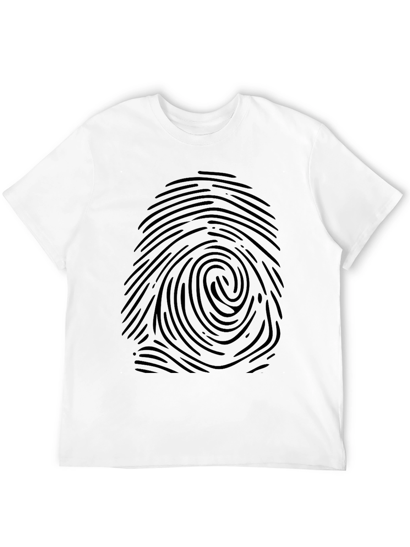 Fingerprint Graphic Tee - Modern Black T-Shirt