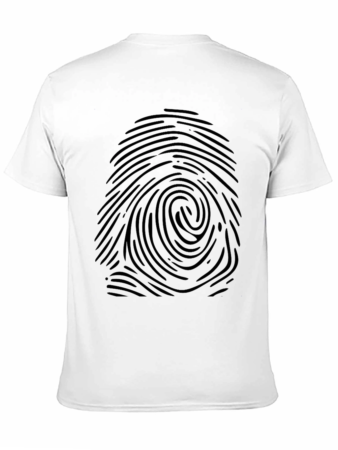 Fingerprint Graphic Tee - Modern Black T-Shirt