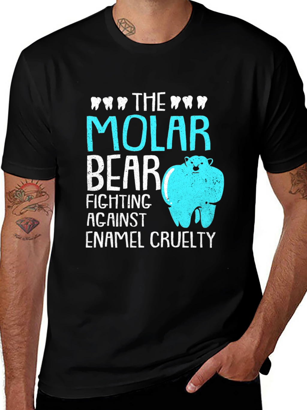 Molar Bear Fighting Enamel Cruelty T-Shirt