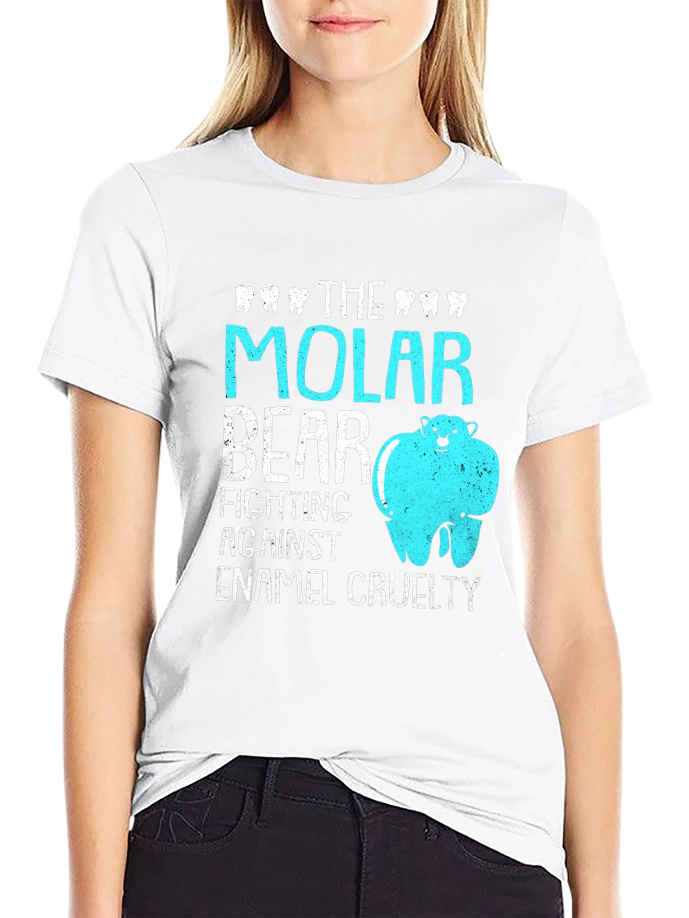 Molar Bear Fighting Enamel Cruelty T-Shirt