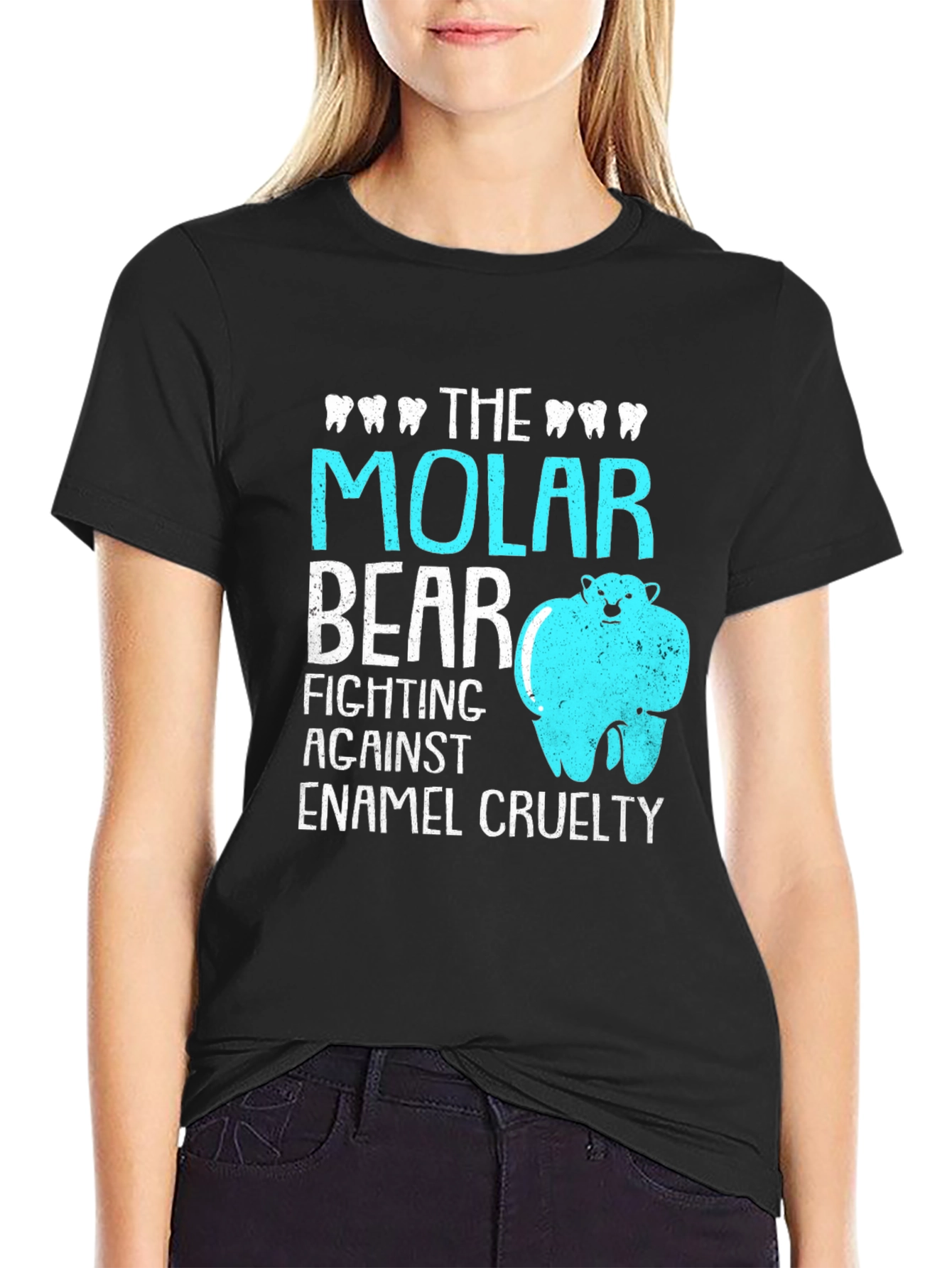 Molar Bear Fighting Enamel Cruelty T-Shirt