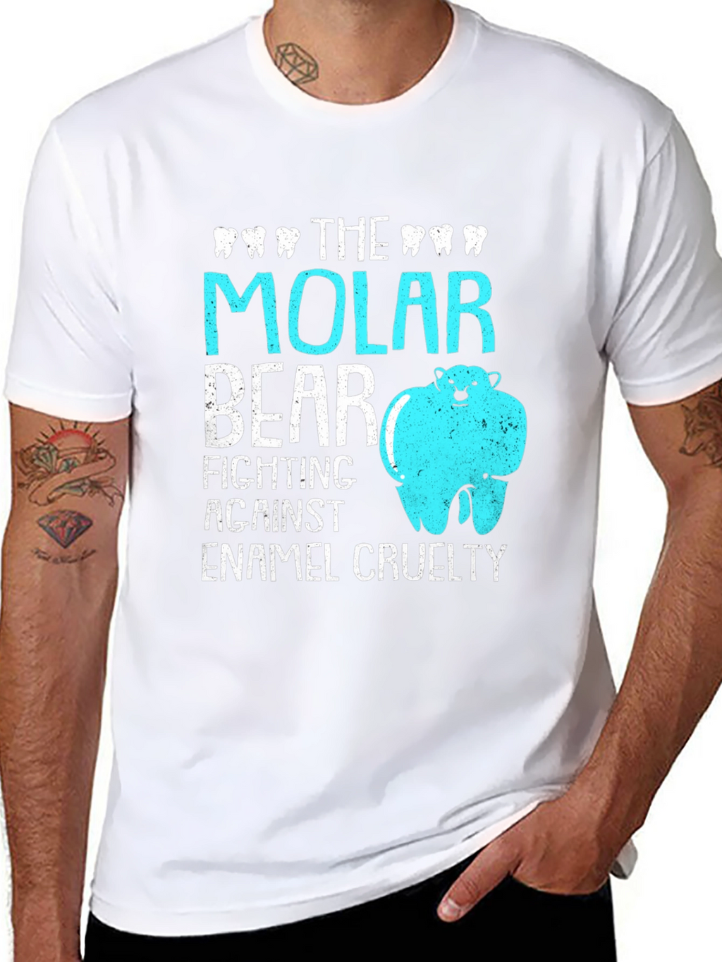 Molar Bear Fighting Enamel Cruelty T-Shirt