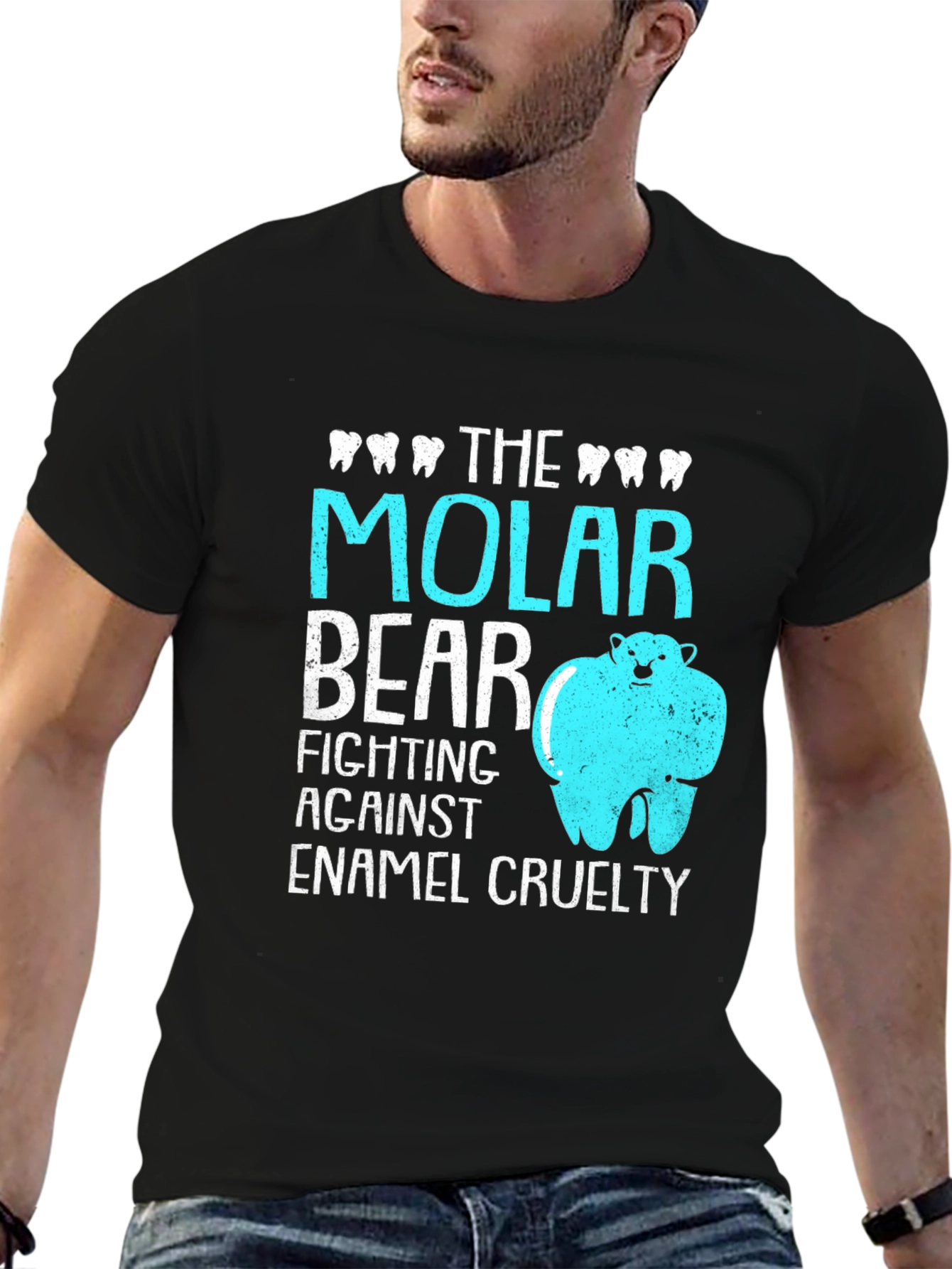 Molar Bear Fighting Enamel Cruelty T-Shirt