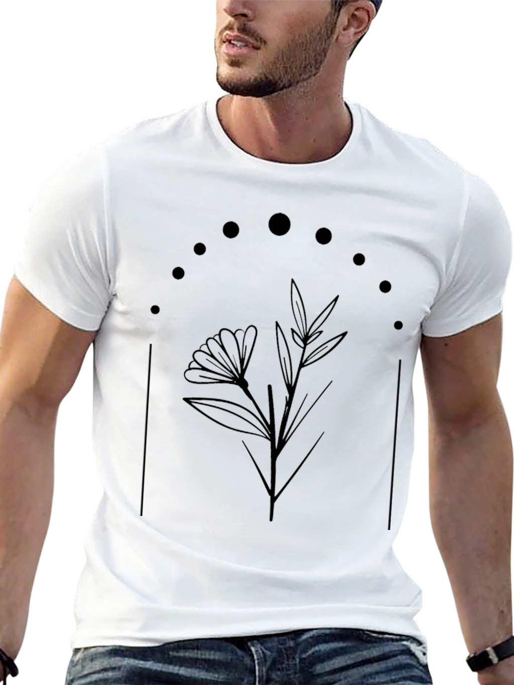 Botanical Moon Phase T-Shirt - Stylish Comfort