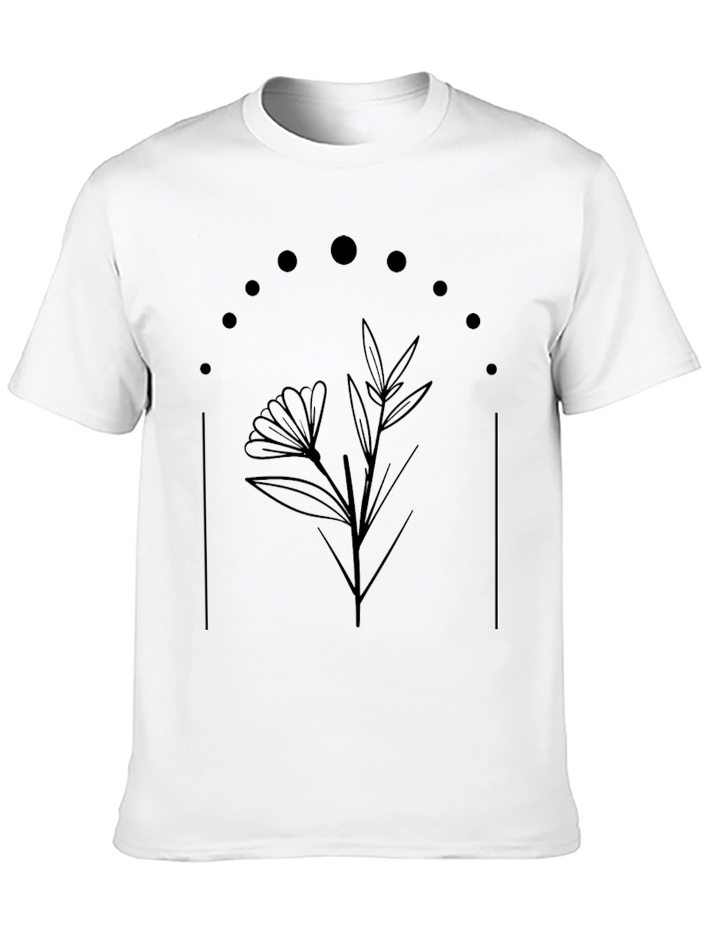 Botanical Moon Phase T-Shirt - Stylish Comfort