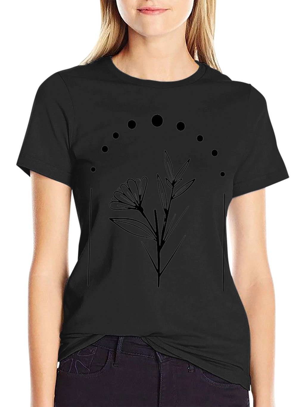 Botanical Moon Phase T-Shirt - Stylish Comfort
