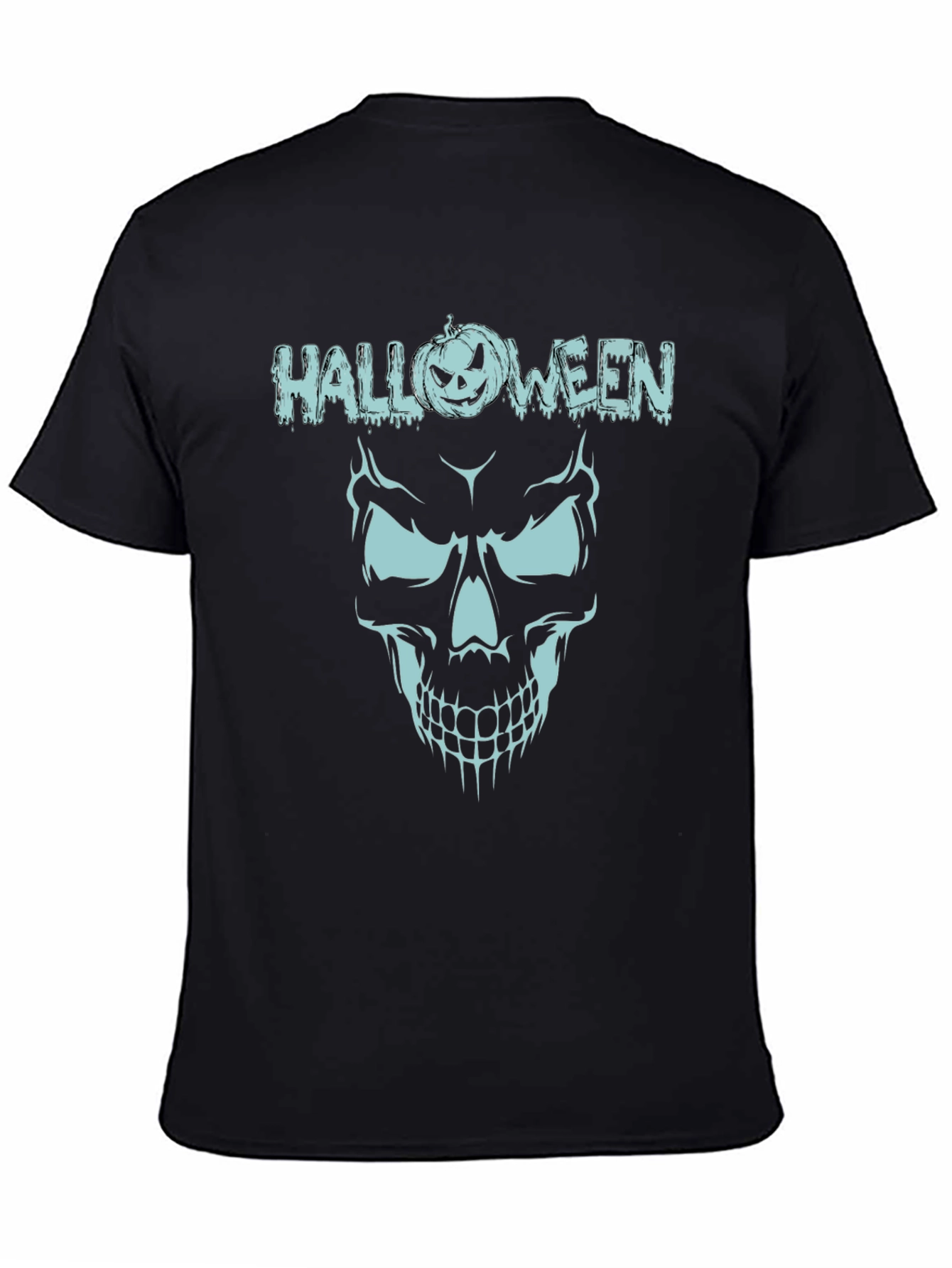 Halloween Skull Graphic Tee - Spooky Season Shirt