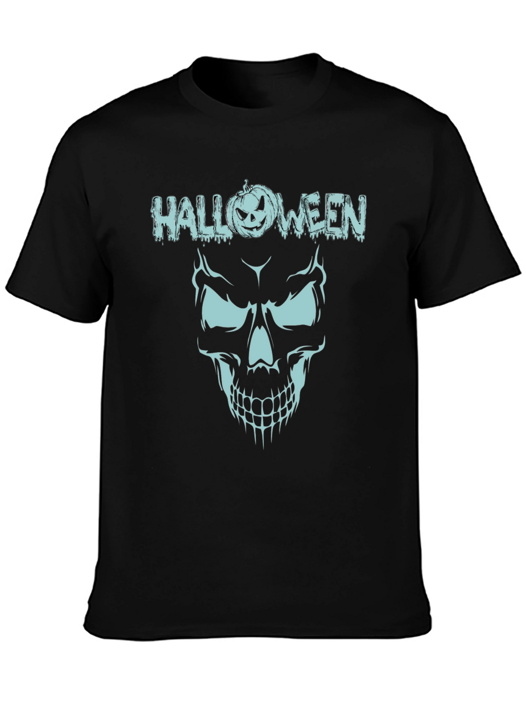 Halloween Skull Graphic Tee - Spooky Season Shirt