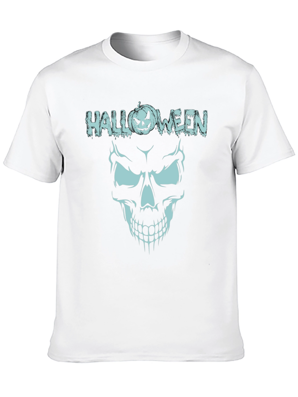 Halloween Skull Graphic Tee - Spooky Season Shirt