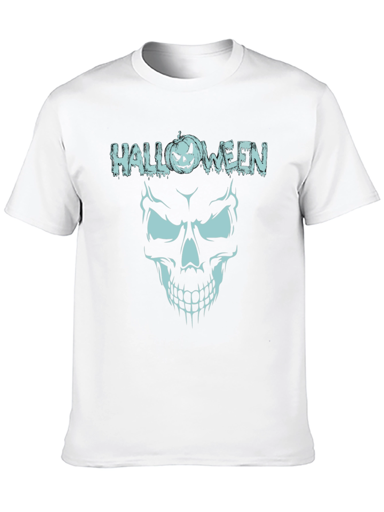 Halloween Skull Graphic Tee - Spooky Season Shirt