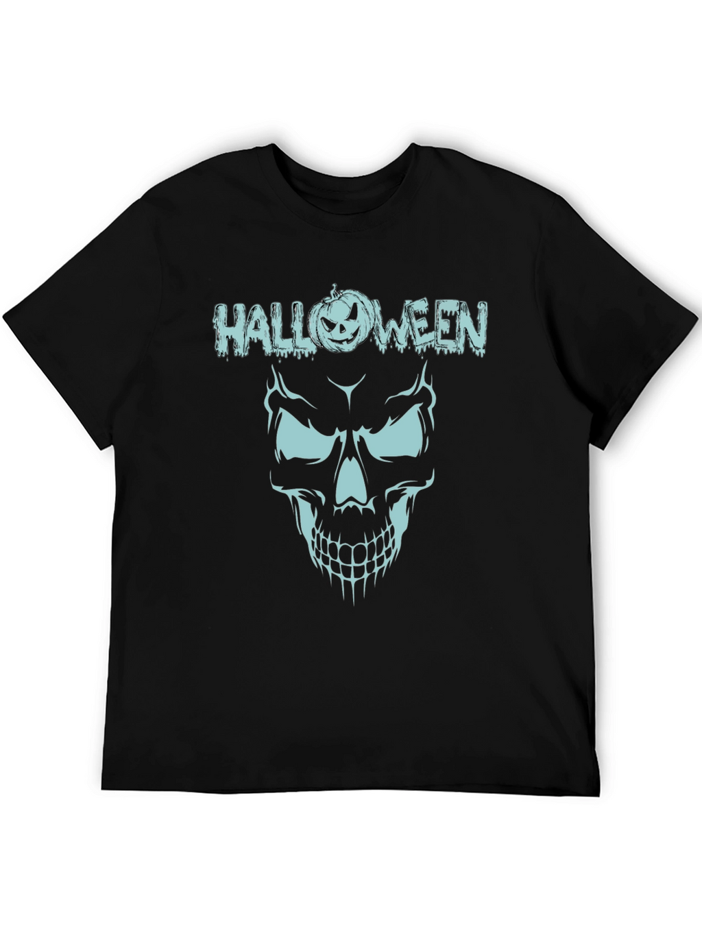 Halloween Skull Graphic Tee - Spooky Season Shirt