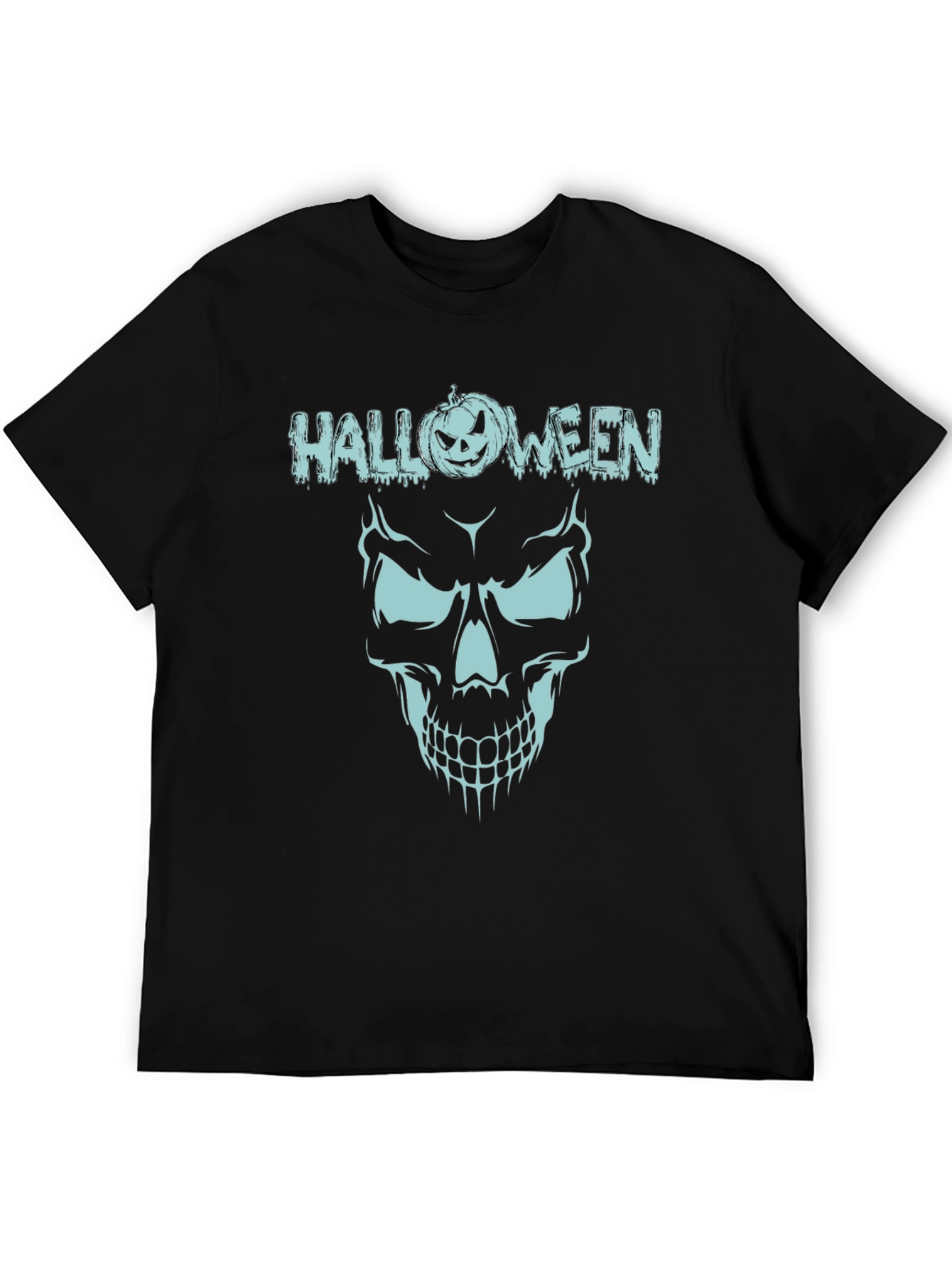 Halloween Skull Graphic Tee - Spooky Season Shirt