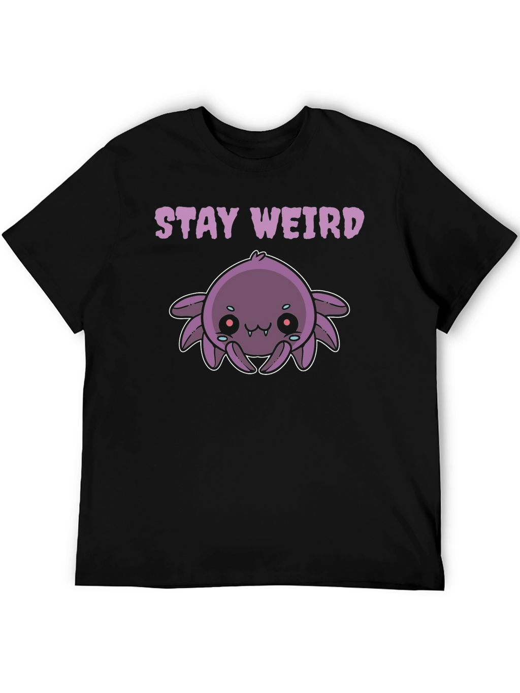 Stay Weird Purple Spider Graphic Tee