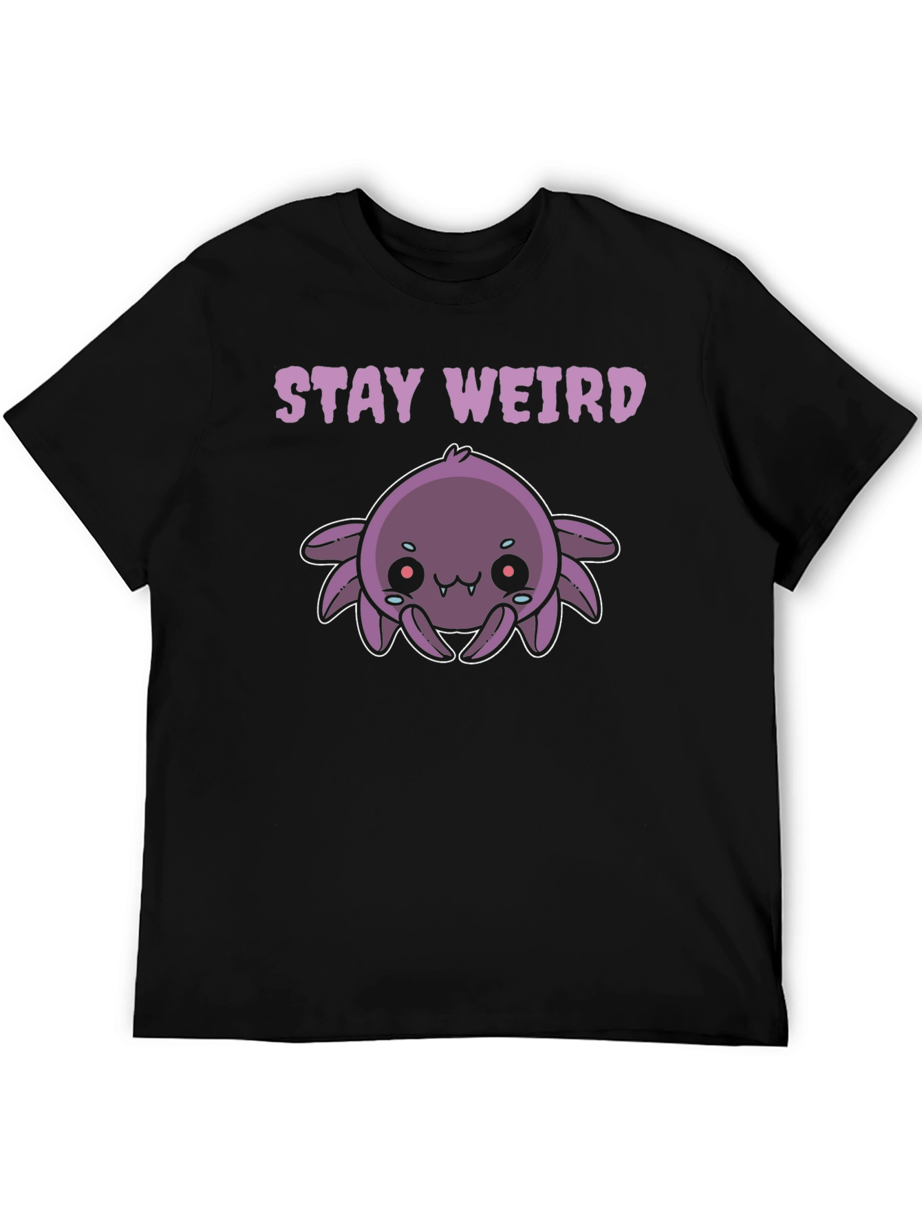 Stay Weird Purple Spider Graphic Tee