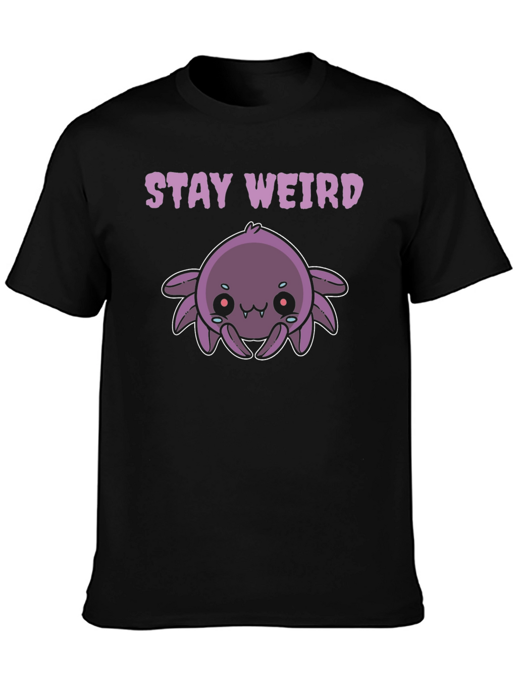 Stay Weird Purple Spider Graphic Tee